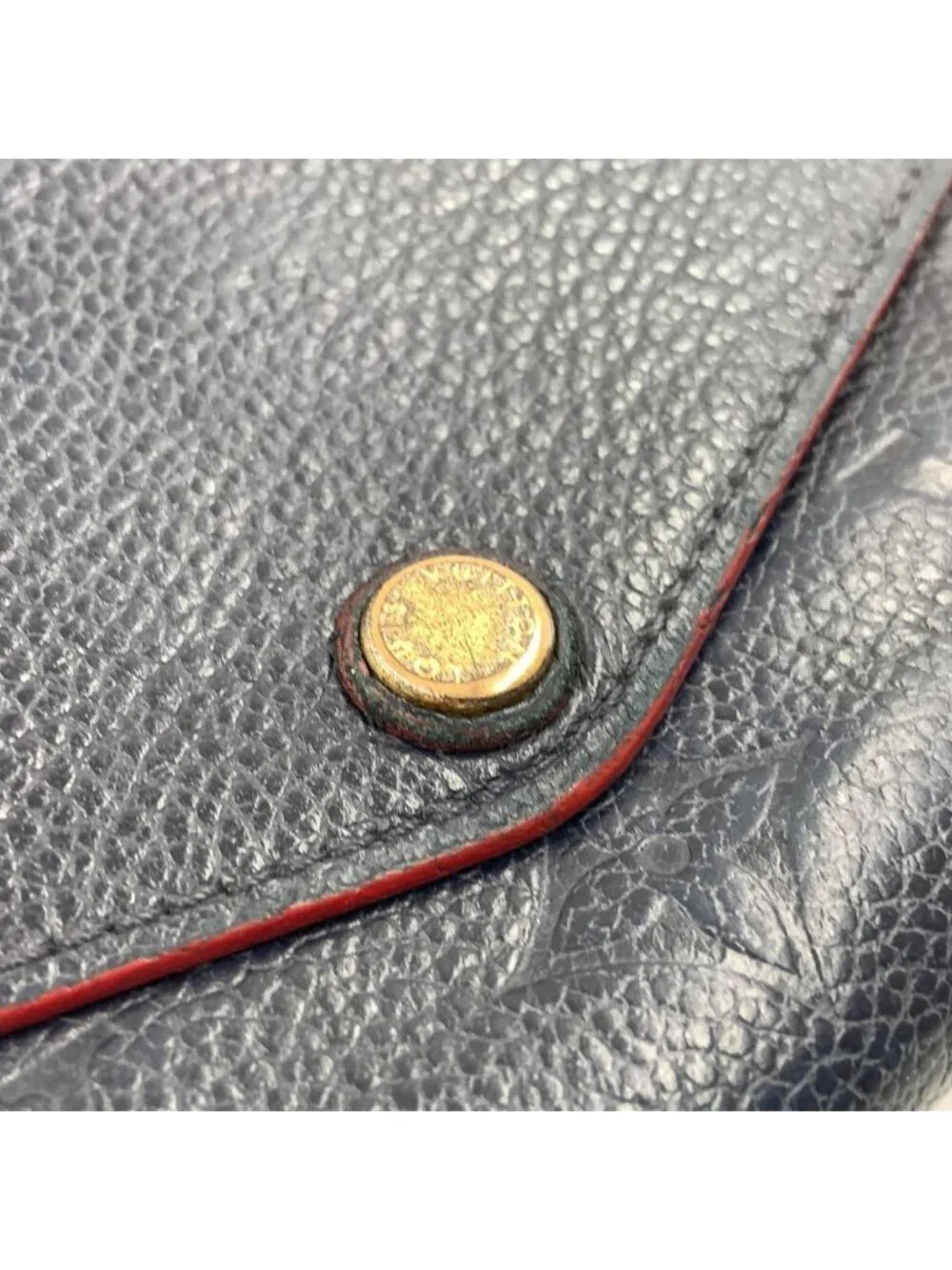 Louis Vuitton Monogram Empreinte Portefeuille Sarah Bifold Wallet Navy
